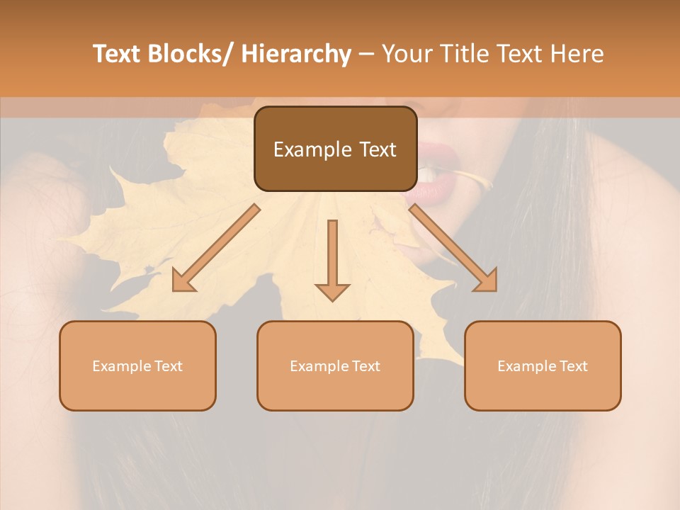 Brunette Pose Posing PowerPoint Template