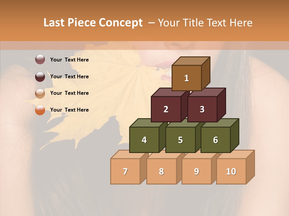 Brunette Pose Posing PowerPoint Template