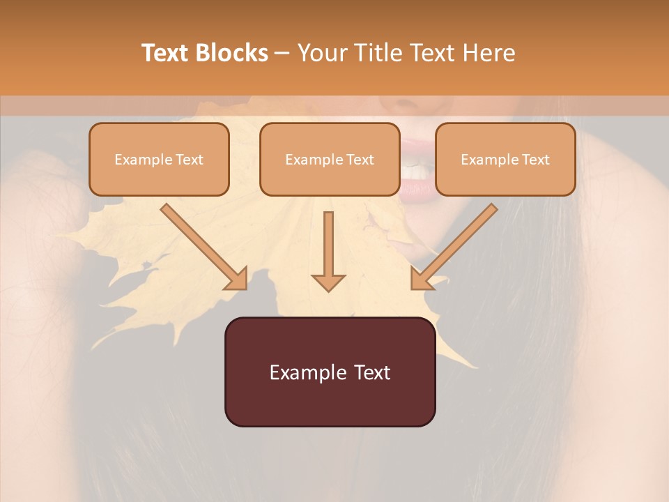 Brunette Pose Posing PowerPoint Template