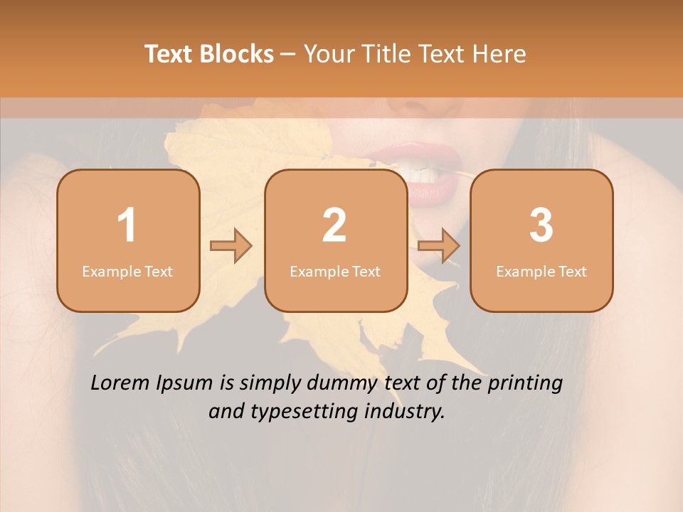 Brunette Pose Posing PowerPoint Template