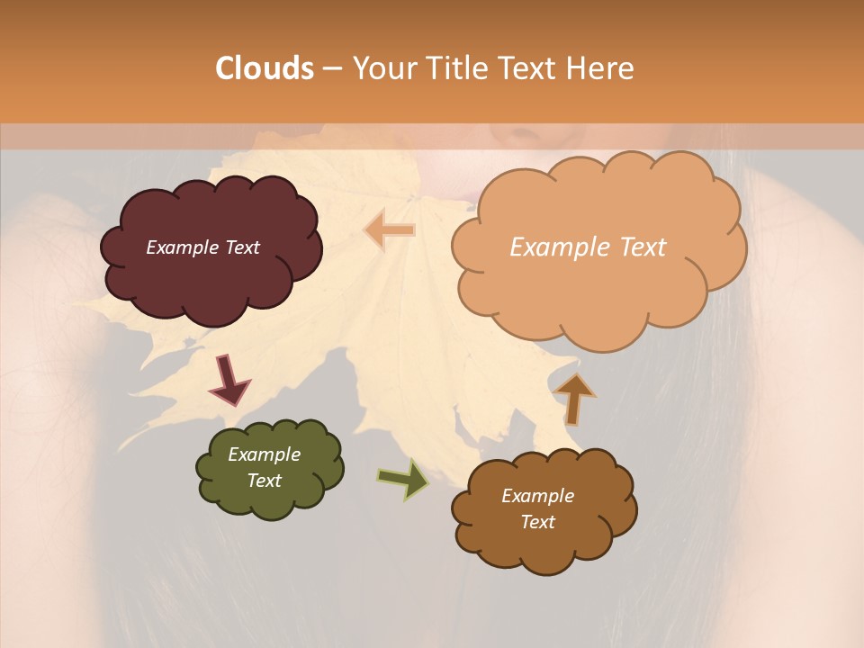Brunette Pose Posing PowerPoint Template