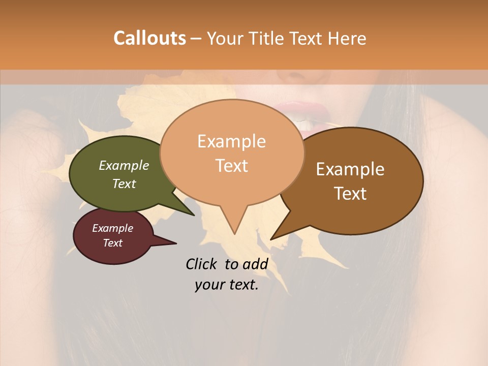 Brunette Pose Posing PowerPoint Template