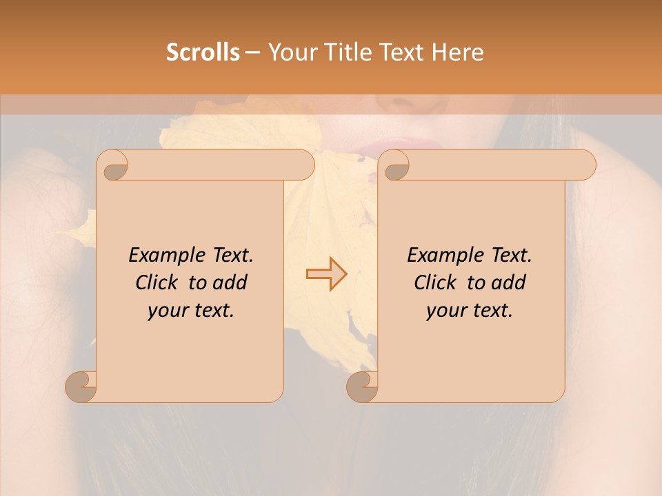 Brunette Pose Posing PowerPoint Template