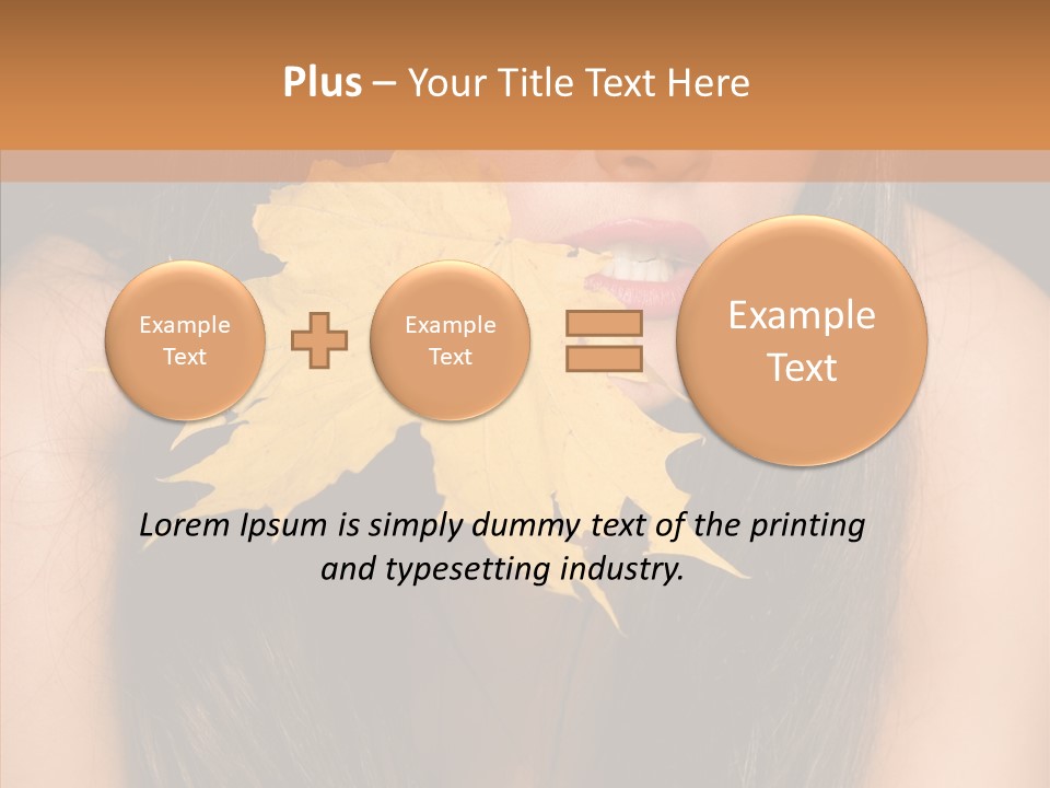 Brunette Pose Posing PowerPoint Template