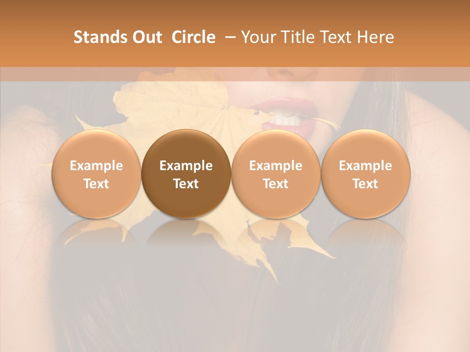 Brunette Pose Posing PowerPoint Template