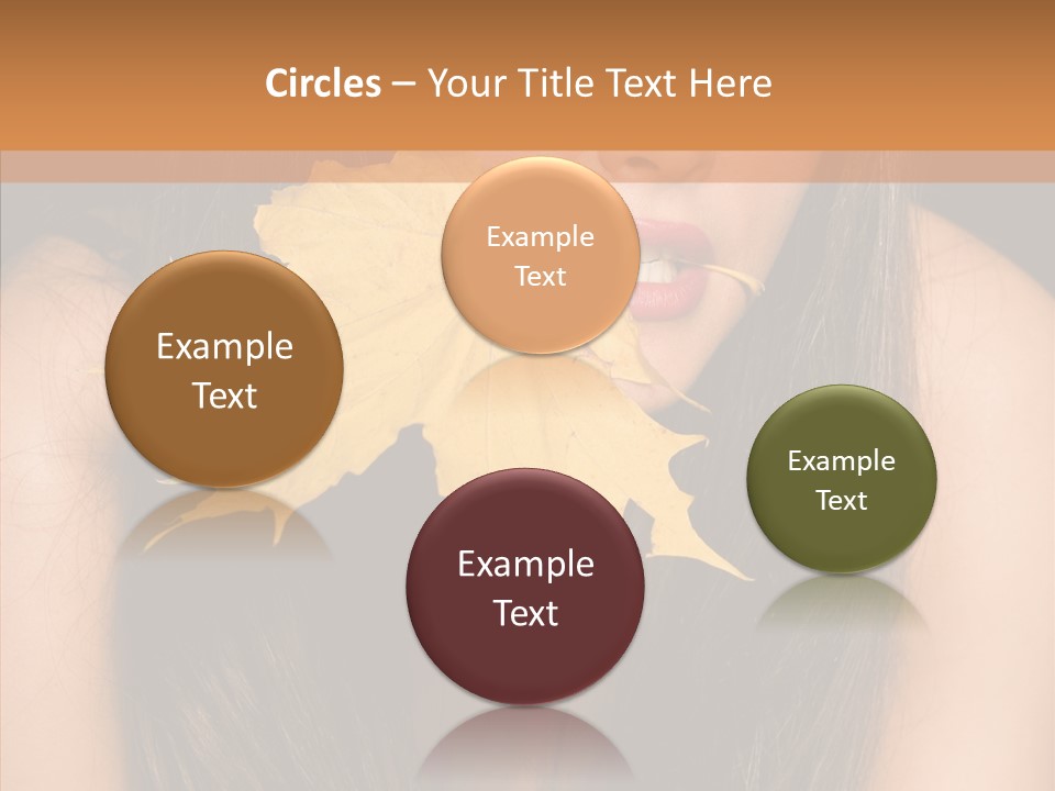 Brunette Pose Posing PowerPoint Template