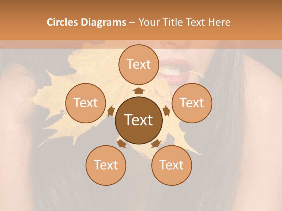 Brunette Pose Posing PowerPoint Template