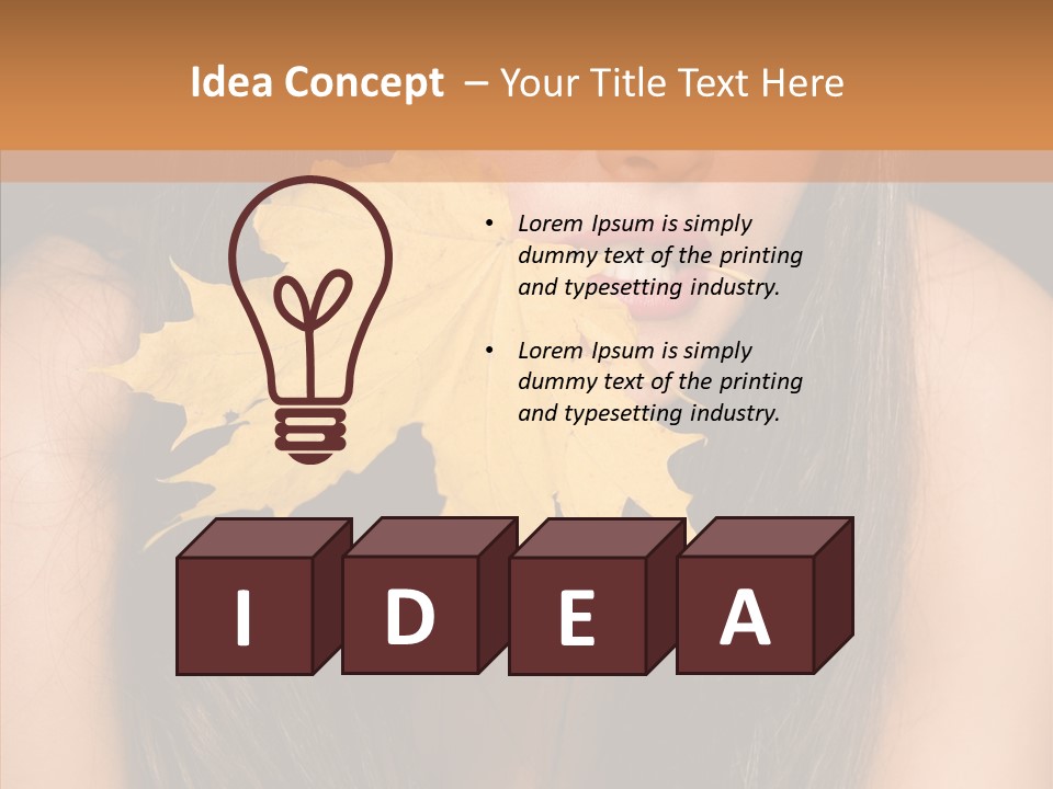 Brunette Pose Posing PowerPoint Template