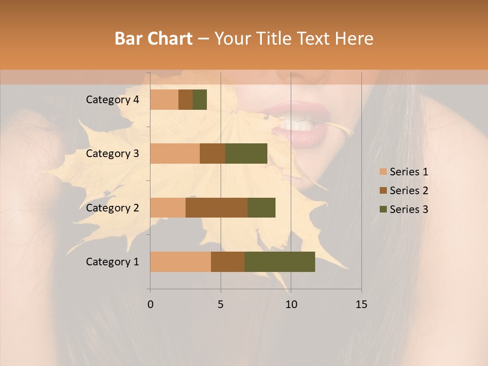 Brunette Pose Posing PowerPoint Template