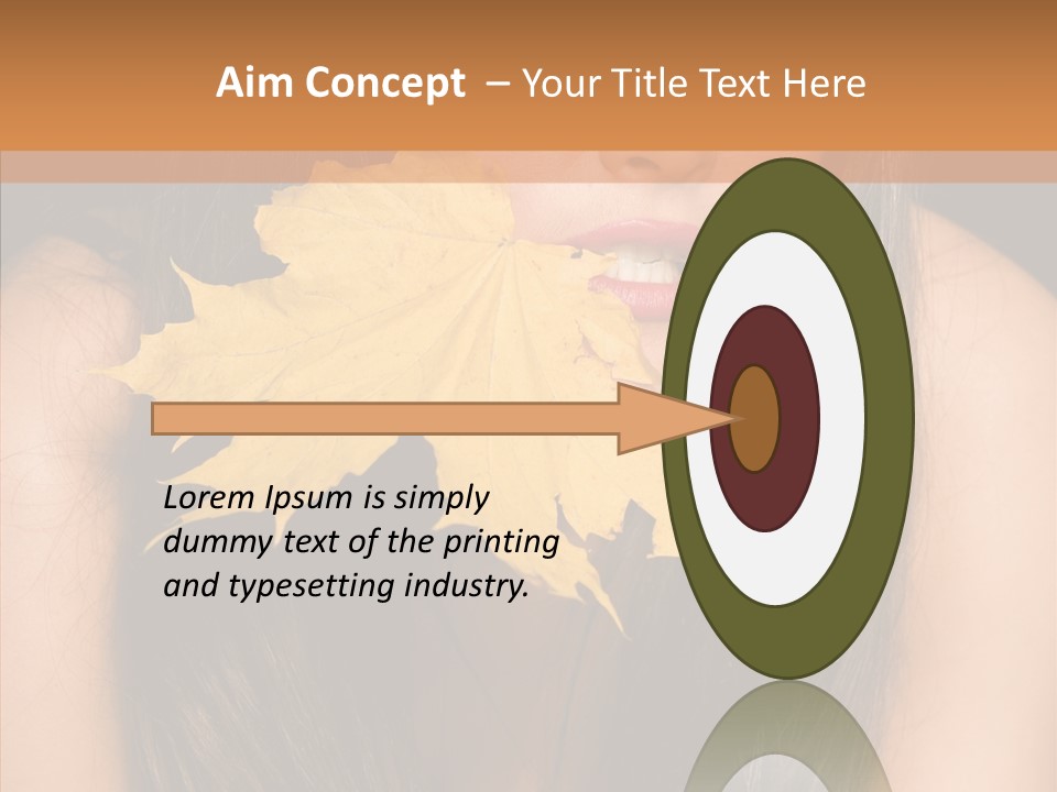 Brunette Pose Posing PowerPoint Template