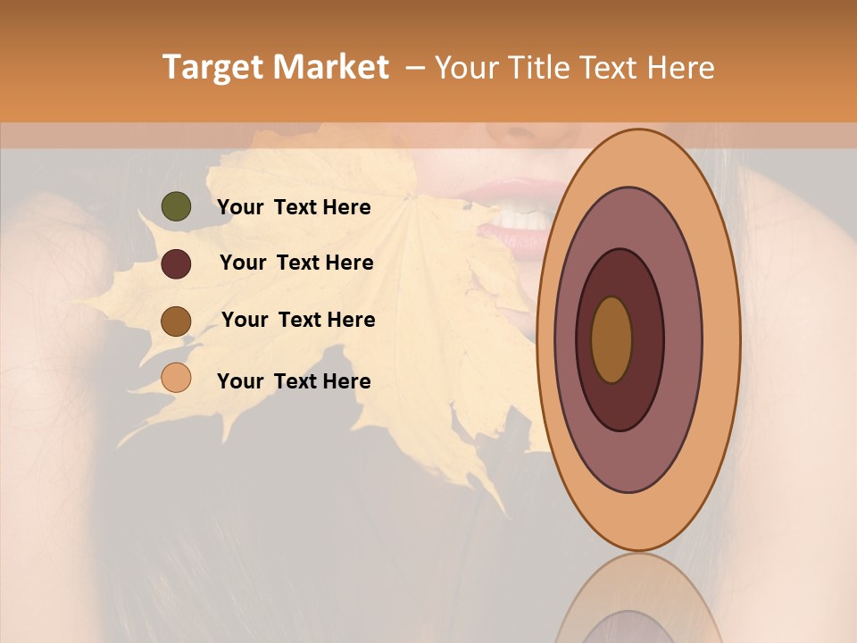 Brunette Pose Posing PowerPoint Template