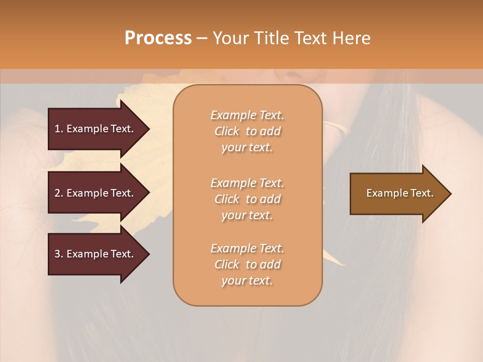 Brunette Pose Posing PowerPoint Template