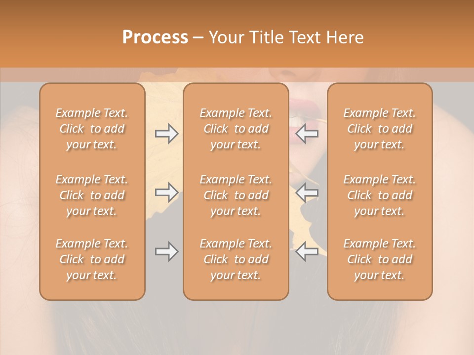 Brunette Pose Posing PowerPoint Template