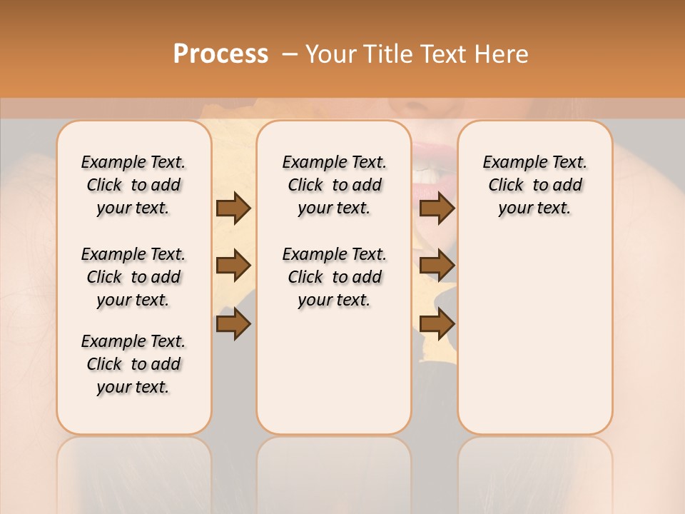 Brunette Pose Posing PowerPoint Template