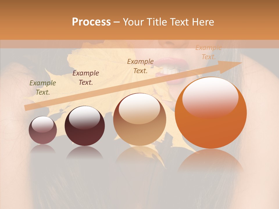 Brunette Pose Posing PowerPoint Template