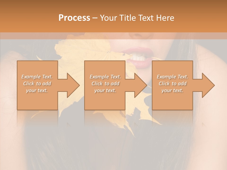 Brunette Pose Posing PowerPoint Template