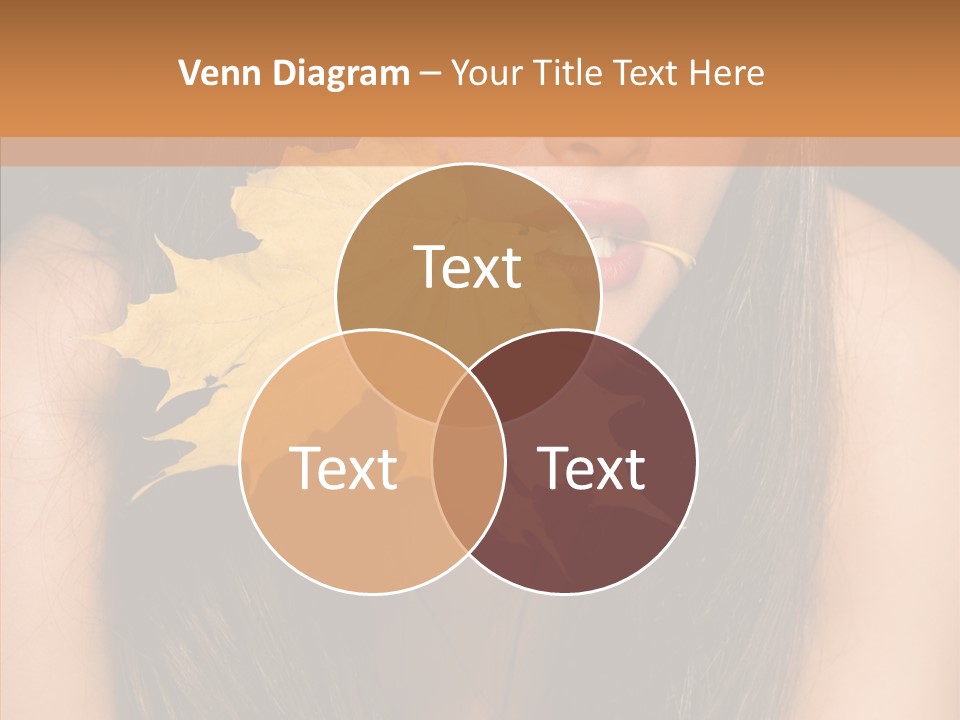 Brunette Pose Posing PowerPoint Template