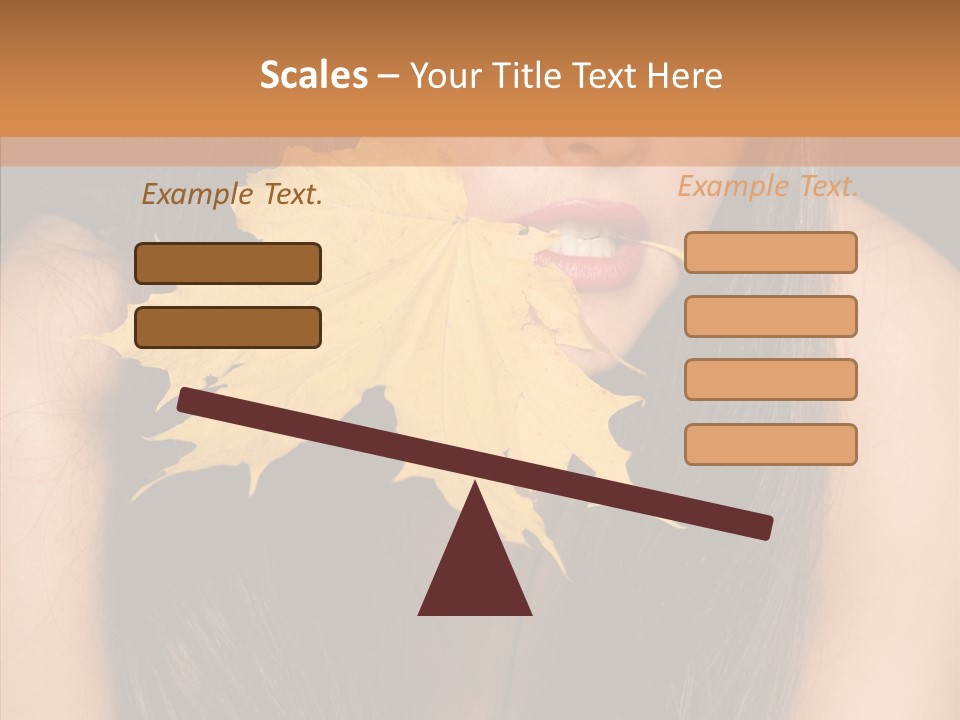 Brunette Pose Posing PowerPoint Template