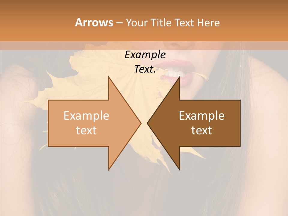 Brunette Pose Posing PowerPoint Template