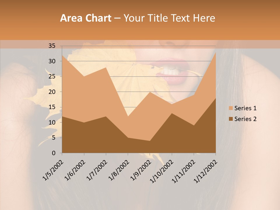 Brunette Pose Posing PowerPoint Template