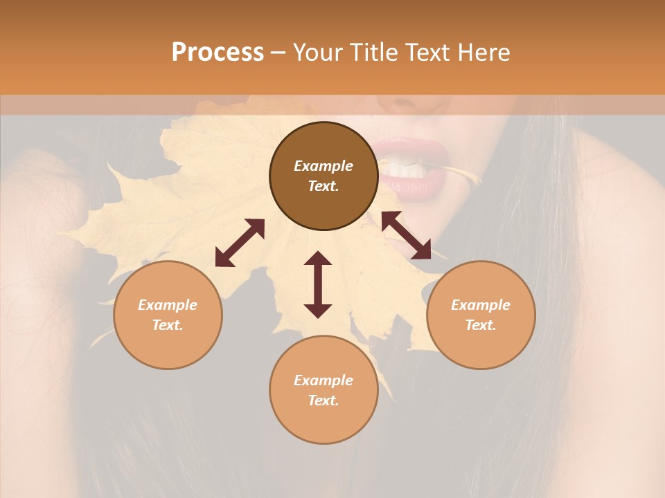 Brunette Pose Posing PowerPoint Template