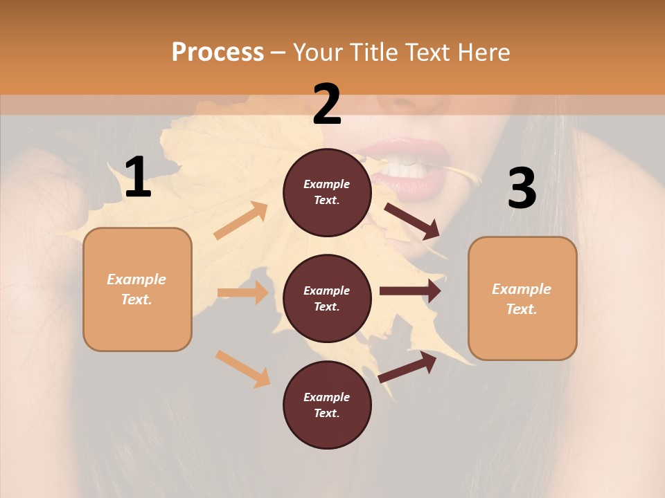 Brunette Pose Posing PowerPoint Template