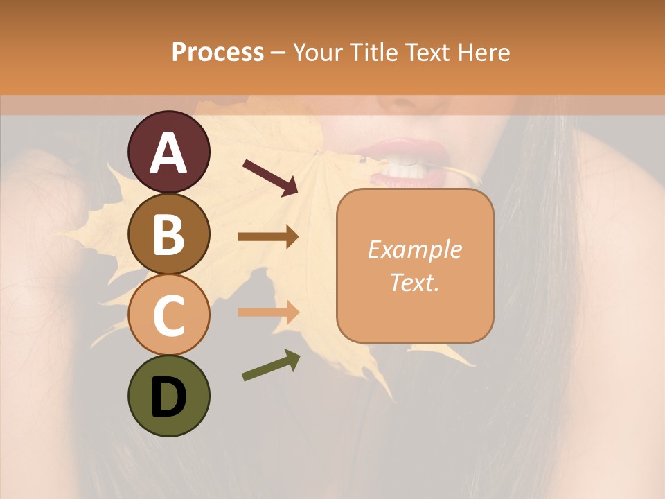 Brunette Pose Posing PowerPoint Template