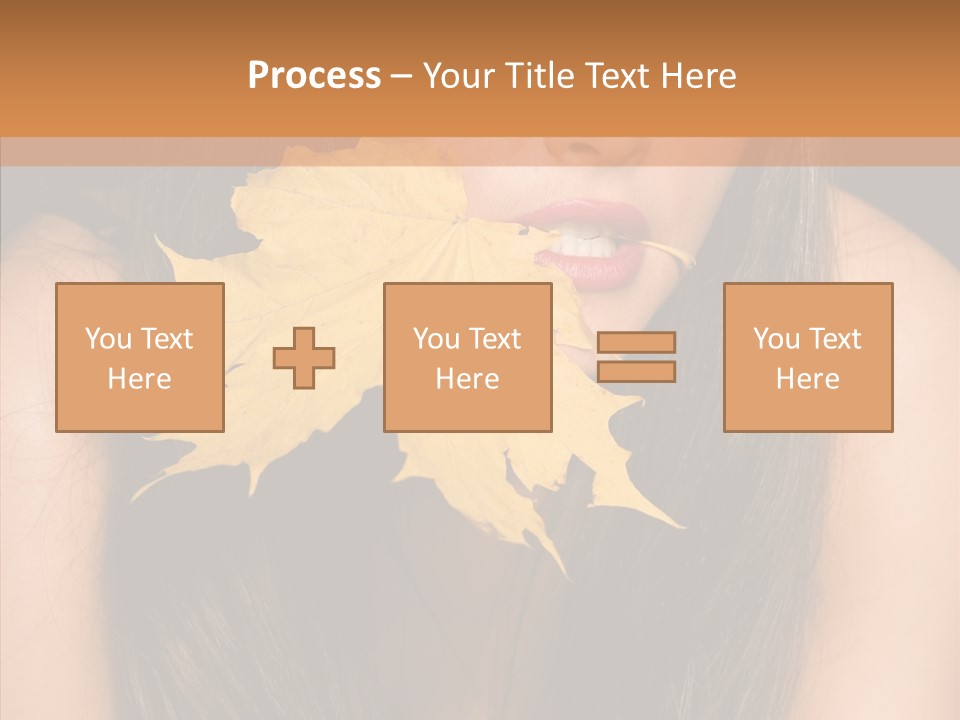 Brunette Pose Posing PowerPoint Template