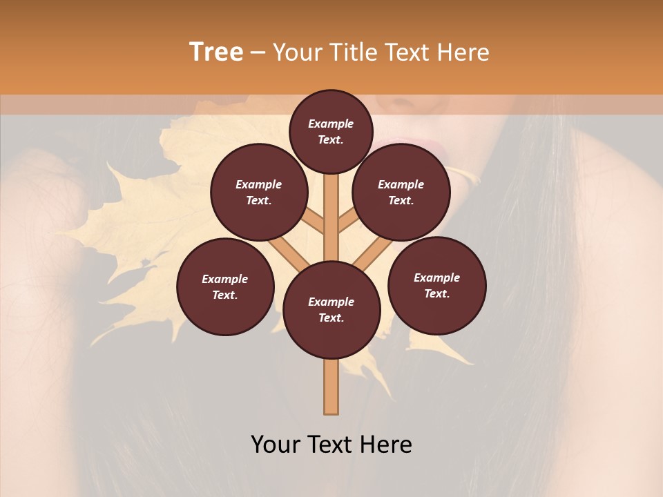 Brunette Pose Posing PowerPoint Template