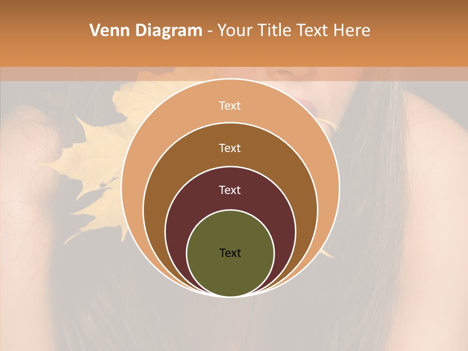 Brunette Pose Posing PowerPoint Template