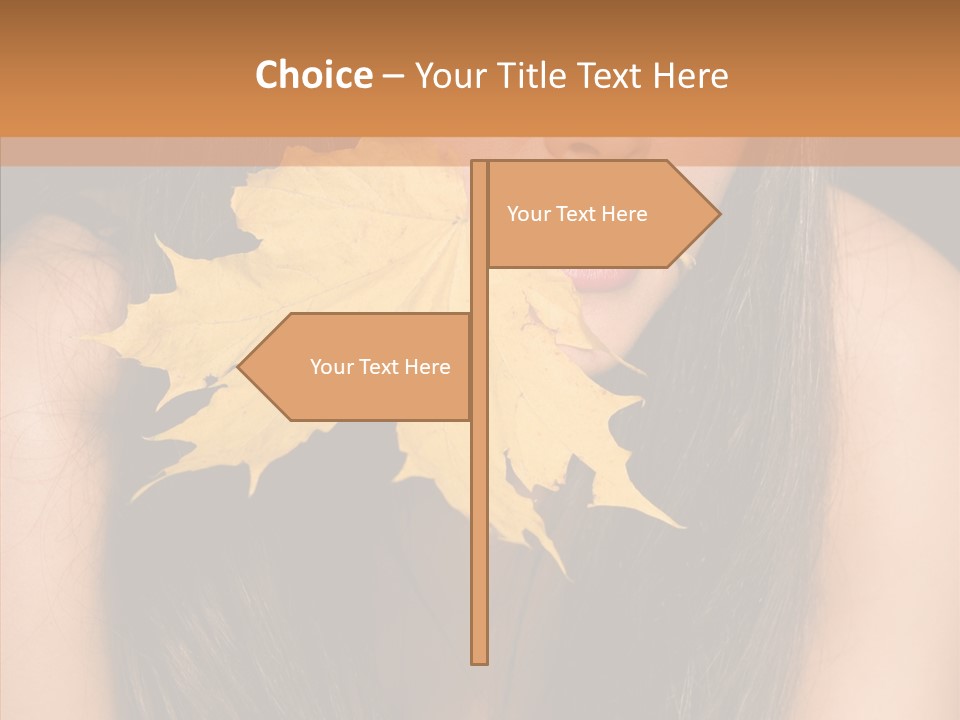 Brunette Pose Posing PowerPoint Template