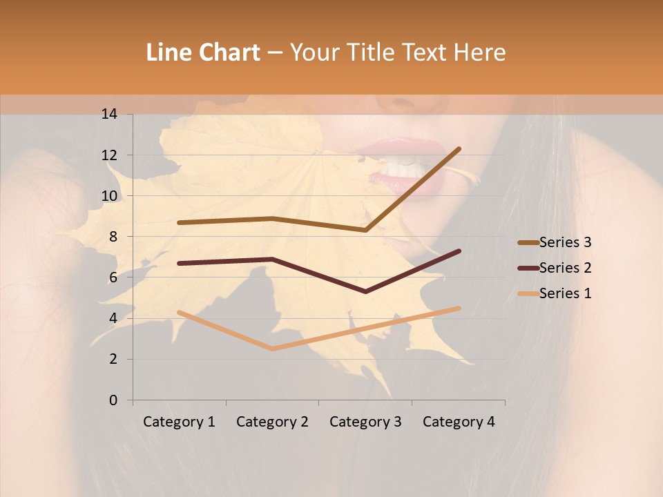 Brunette Pose Posing PowerPoint Template
