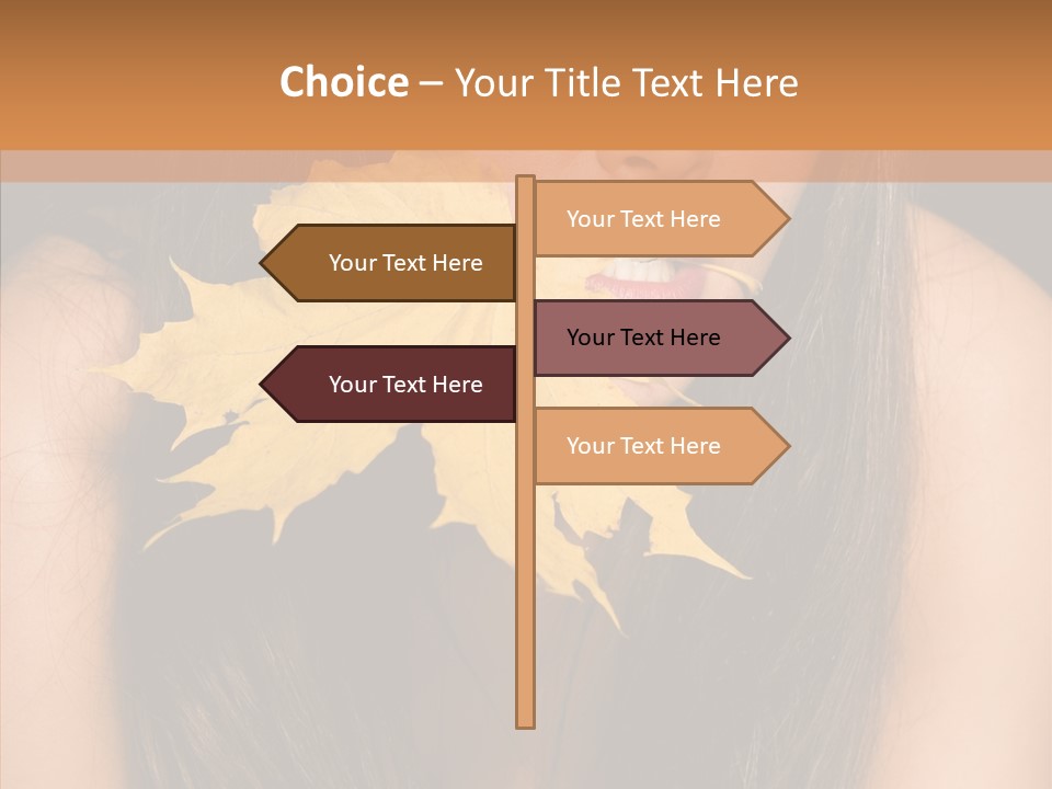 Brunette Pose Posing PowerPoint Template