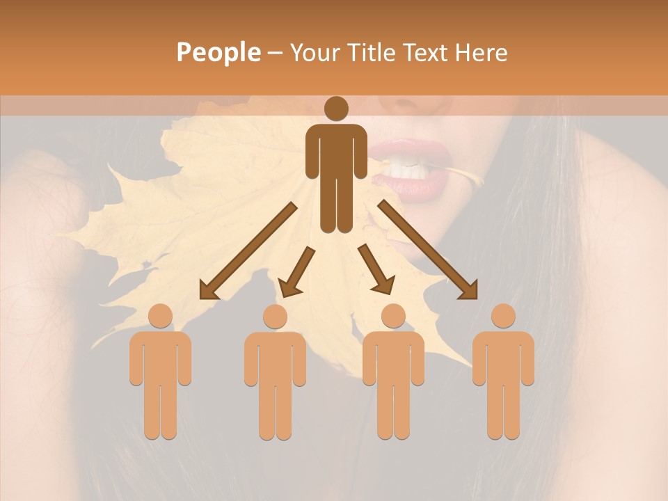 Brunette Pose Posing PowerPoint Template