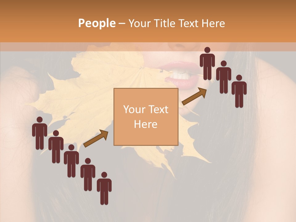 Brunette Pose Posing PowerPoint Template