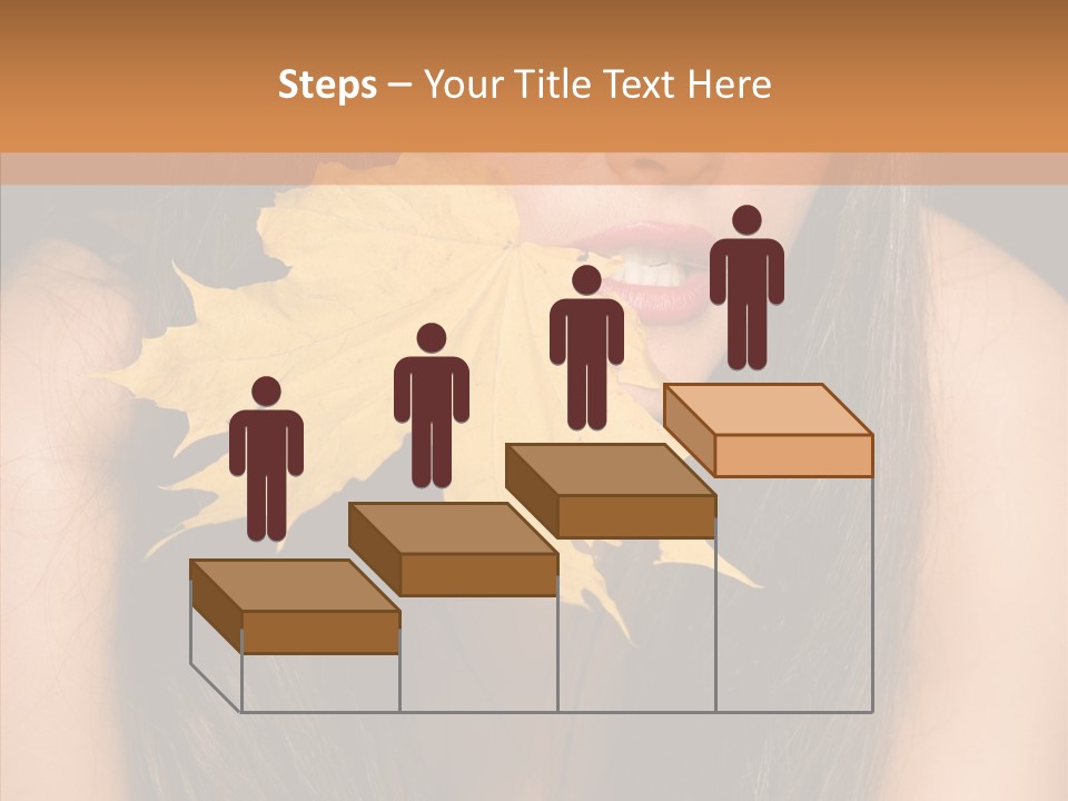 Brunette Pose Posing PowerPoint Template