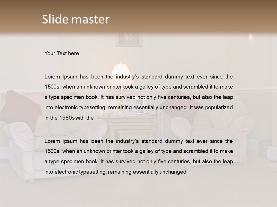 Chair Estate Picture PowerPoint Template