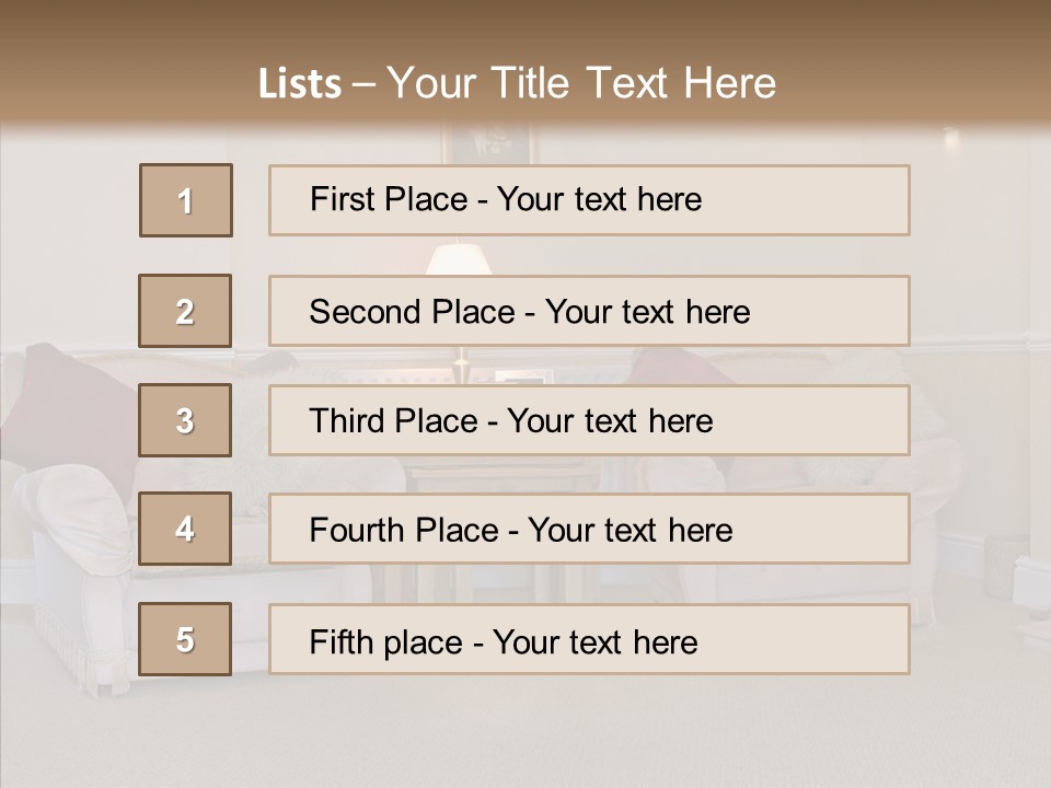 Chair Estate Picture PowerPoint Template