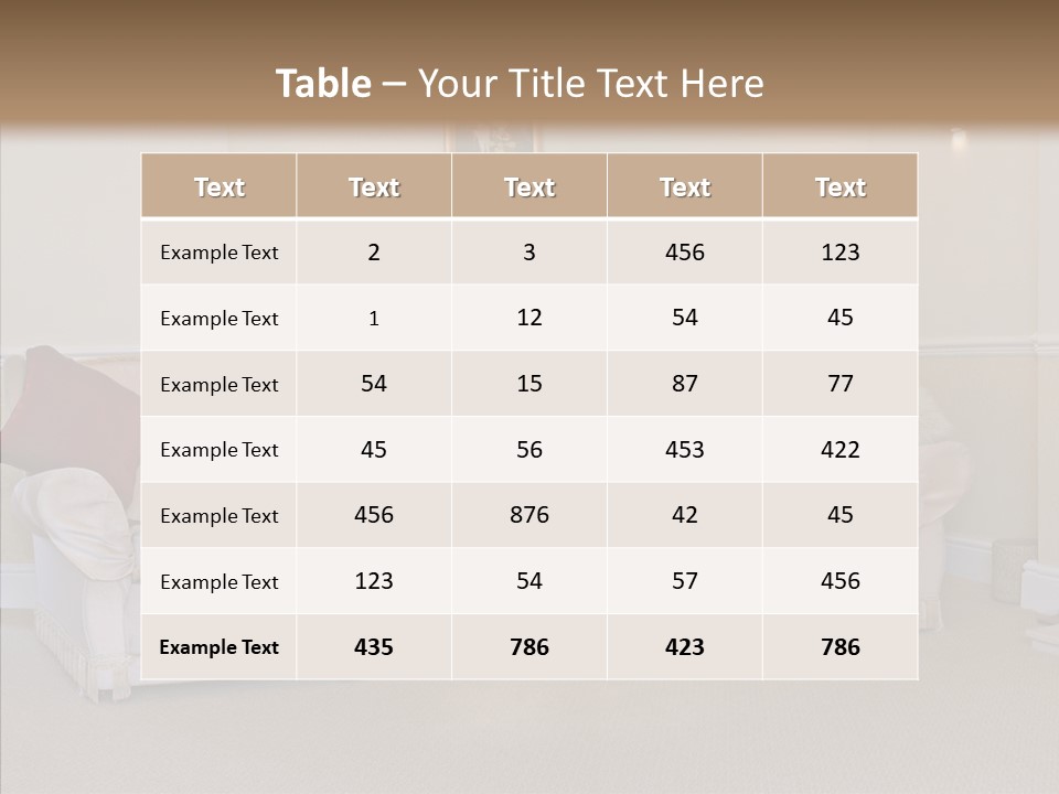 Chair Estate Picture PowerPoint Template