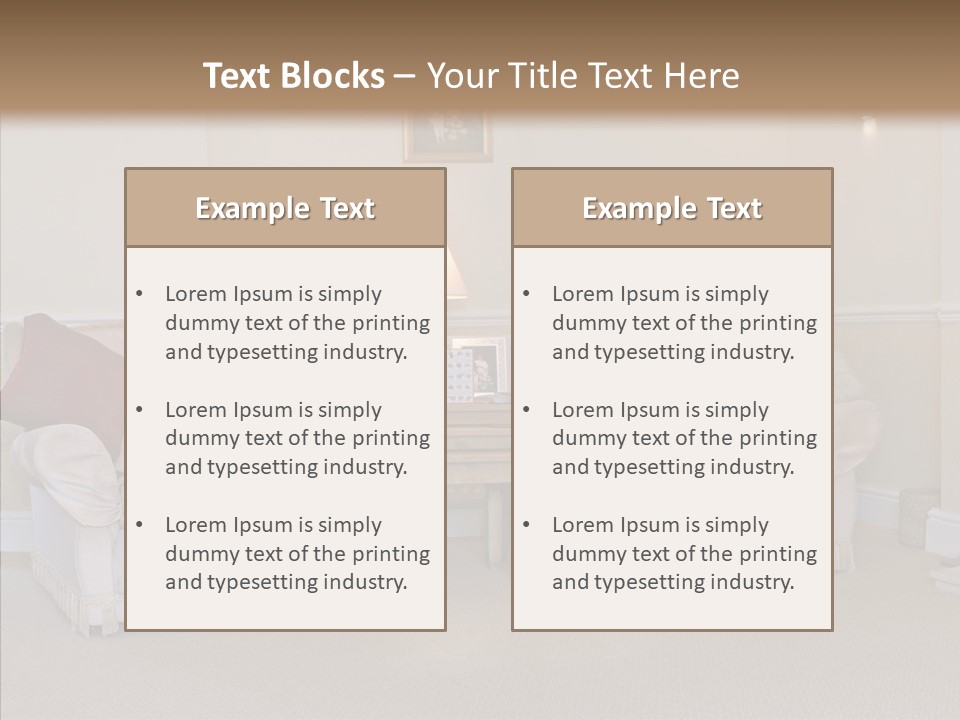 Chair Estate Picture PowerPoint Template