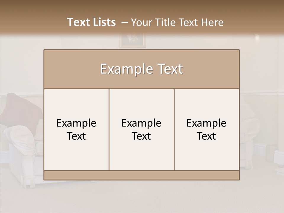 Chair Estate Picture PowerPoint Template