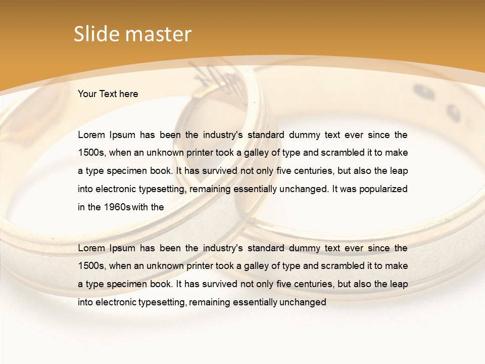 Token Married Wed PowerPoint Template