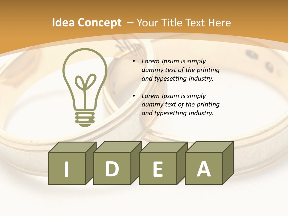 Token Married Wed PowerPoint Template