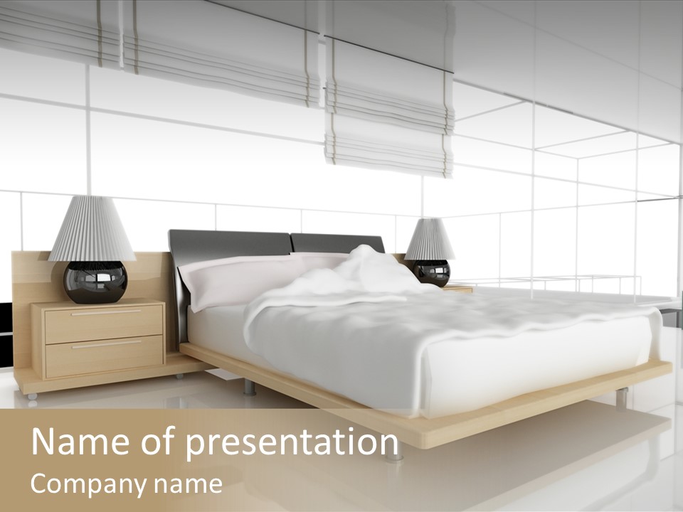 Beds Lights Morning PowerPoint Template