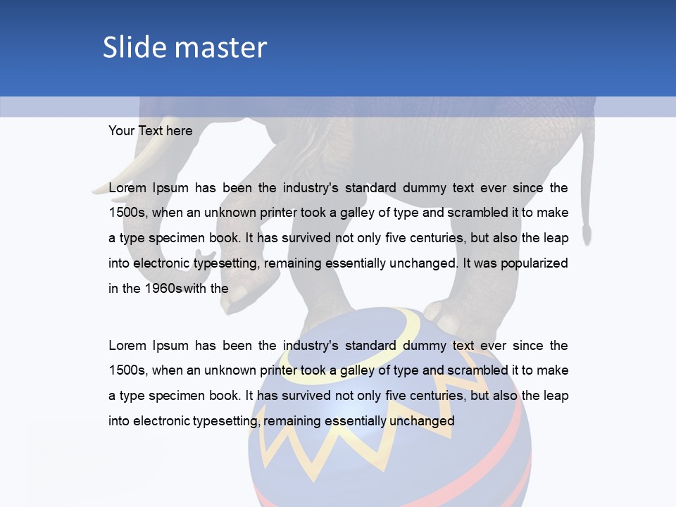 Standing Animal Pachyderm PowerPoint Template