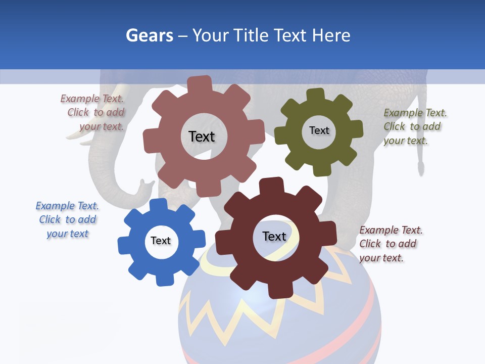 Standing Animal Pachyderm PowerPoint Template