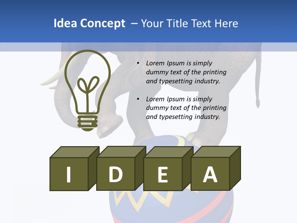 Standing Animal Pachyderm PowerPoint Template