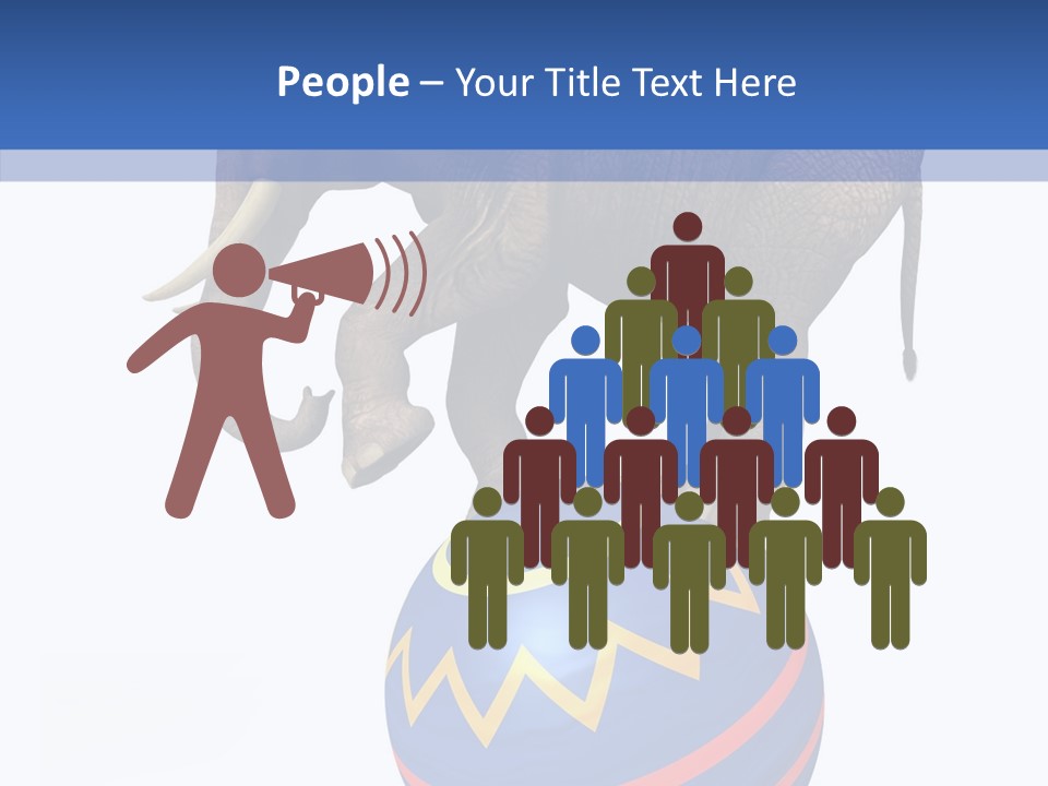 Standing Animal Pachyderm PowerPoint Template