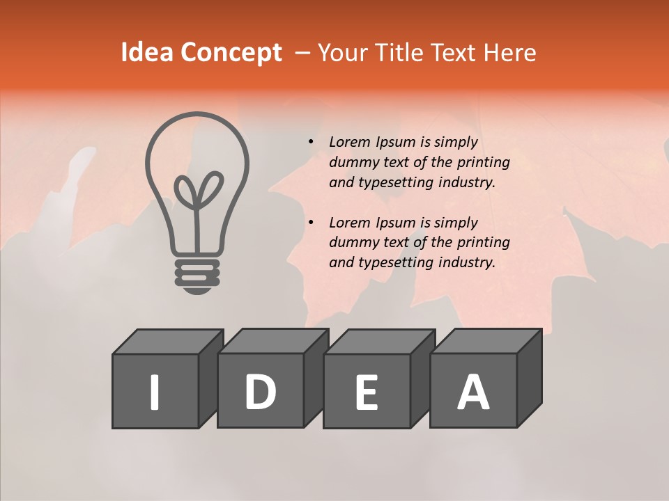 Autumn Light Nature PowerPoint Template