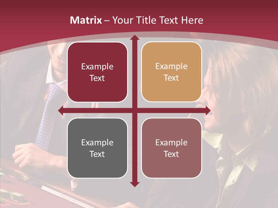 Night Women Croupiers PowerPoint Template